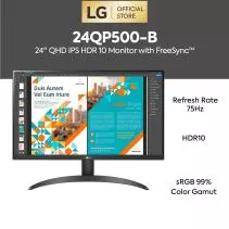 LG 24QP500-B QHD IPS Monitor dengan AMD FreeSync™