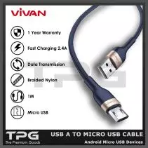 VIVAN VXM100 KABEL DATA MICRO USB FAST CHARGING SAMSUNG XIAOMI CHARGER