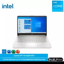 Laptop HP 14s-dq2614TU 8GB (14"FHD IPS/Intel Core i3-1115G4/8GB/SSD512GB/Silver/OHS)