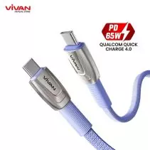 VIVAN BTK-CC Data Kabel Fast Charging 65W 5A Type-C to Type-C 120 Cm