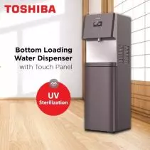 TOSHIBA Dispenser Air Galon Bawah RWF-W1830UVBN(T) - Low Watt - LED Display (Brown Silver)