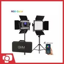 GVM LED RGB 2 Light Kit With Remote 800D-RGB-2L