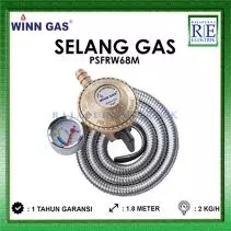 WINN GAS Selang Paket Regulator Kompor Gas Tekanan Rendah Diameter Kecil PSFRW68M