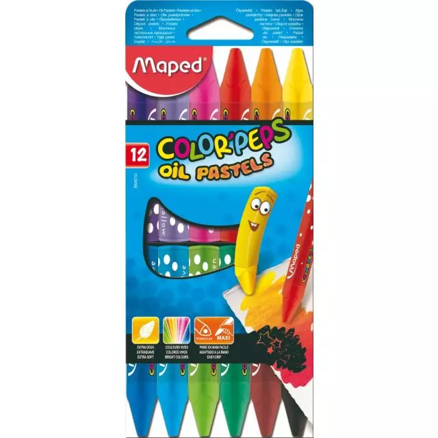 MAPED CRAYON OIL PASTEL 12 WARNA
