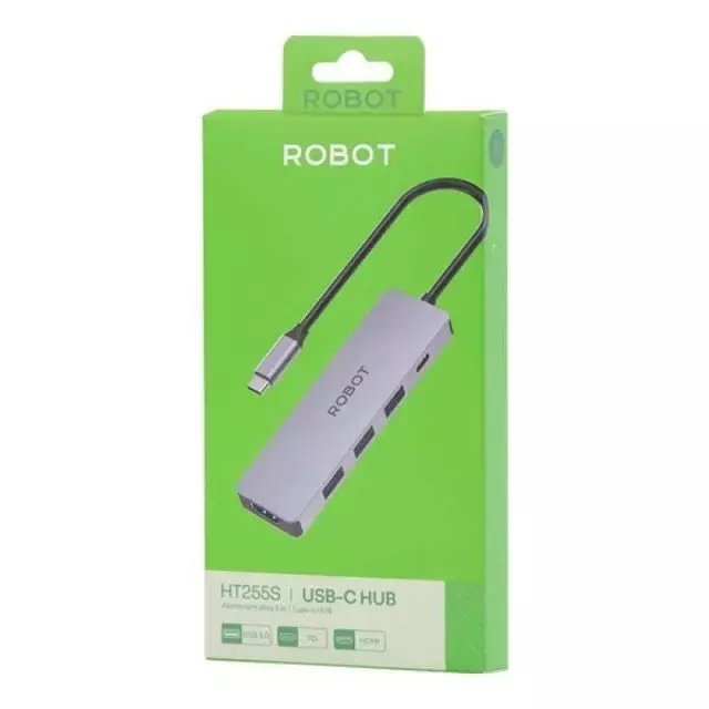 Robot HT255S 5in1 USB-C HUB Adapter Type C HUB PD USB 3.0 HDMI Adaptor