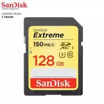 Sandisk SD Card 128GB Extreme 150MBps Memory Card SDXC