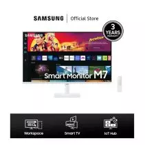 SAMSUNG Smart Monitor M7 32" M701B White 4K HDR USB-C Speaker TV HDMI