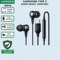 UGREEN Kabel Earphones HF Type-C In-Ear Stereo Bass Headphone 30638