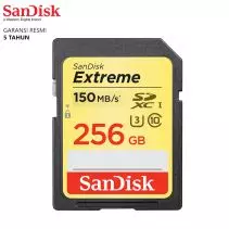 Sandisk SD Card 256GB Extreme 150MBps Memory Card SDXC