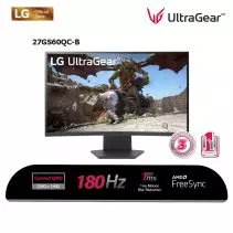 LG UltraGear 27GS60QC-B 27" QHD Curved Gaming Monitor AMD FreeSync 1ms 180Hz