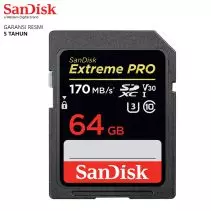 Sandisk SD Card 64GB Extreme PRO 170MBps Memory Card SDXC