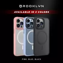 Brooklyn Frost Edition MagSafe Casing iPhone 13, iPhone 13 Pro, iPhone 13 Pro Max - (Black Matte, Pink, Light Blue) - BK-CA10