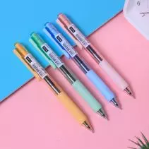 Bantex Gel Pen 0.5 mm / Pulpen Sekolah Tinta Anti Macet Cepat Kering Soft Grip Pastel BG1103-Musky Pink