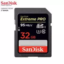 Sandisk SD Card 32GB Extreme PRO 95MBps Memory Card SDHC