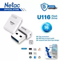 Netac U116 Mini USB2.0 Flash Drive 16GB Flashdisk Jump Drive