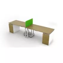 DATASCRIP Meja Kerja Mezzo 320x80 + screen,2 orang linear